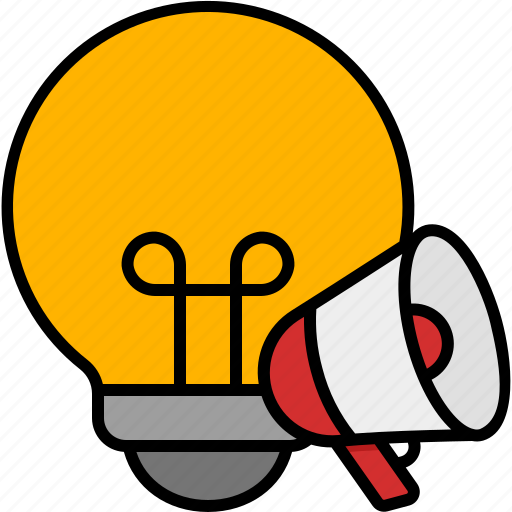 Idea, online, digital, marketing, bulb, megaphone, speaker icon - Download on Iconfinder