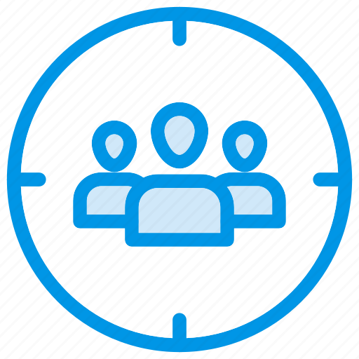 Audience, customers, focusgroup, people, target, users, userstarget icon - Download on Iconfinder