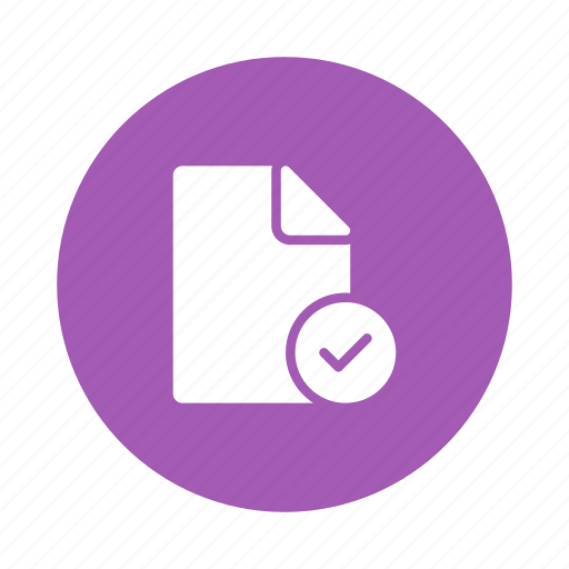 Check, document, file, mark, notepad, text, verify icon - Download on Iconfinder