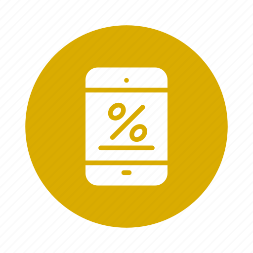Discount, interest, mobile, offer, percentage, phone, sale icon - Download on Iconfinder