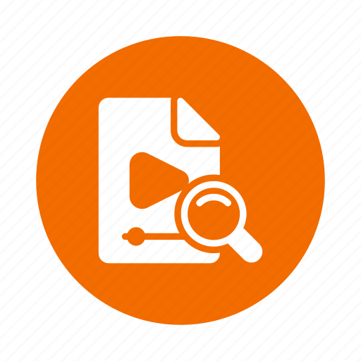 File, findvideo, magnifier, magnifying, search, video, videofile icon - Download on Iconfinder