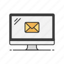 desktop, email, mail, message, online message