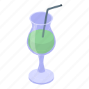 cocktail, glass, isometric