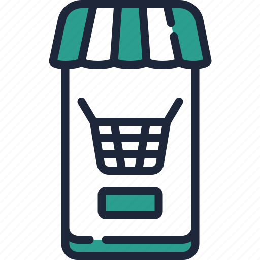 Online, shopping, shop, buy, basket, smartphone icon - Download on Iconfinder