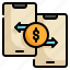 cash, money, transfers, online, internet, banking, payment icon 