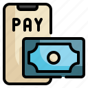mobile, online, cash, internet, payment icon