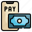 mobile, online, cash, internet, payment icon 