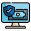 online, security, protect, transfers, protection, shopping, payment icon 