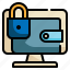 protect, money, online, wallet, currency, shopping, payment icon 