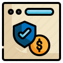 security, webpage, online, protect, internet, shopping, shop, payment icon