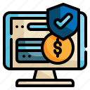 webpage, protect, security, online, shopping, protection, payment icon