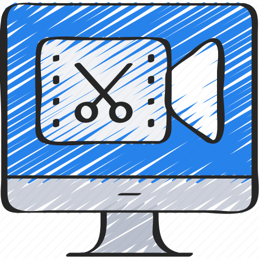 Computer, cut, edit, editing, footage, online, video icon - Download on Iconfinder