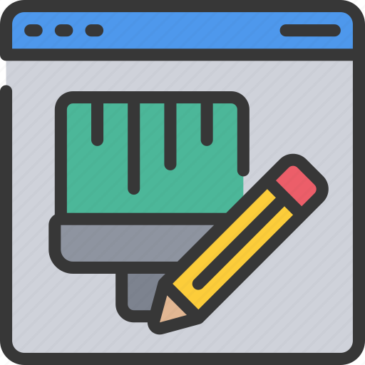 Browser, brush, design, online, pencil, web, website icon - Download on Iconfinder