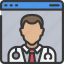 avatar, browser, doctor, health, online, user, website 