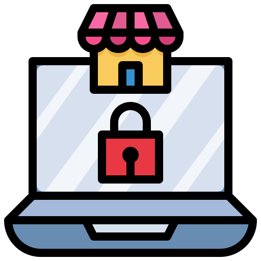 Lock, commerce, shopping, online, store, market icon - Free download