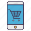 e, commerce, smartphone, shopping, sale 