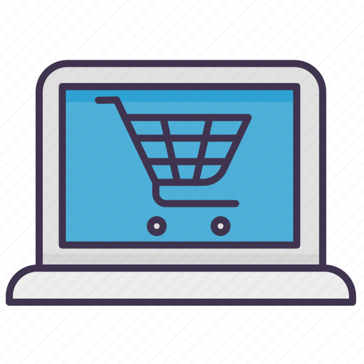 E, commerce, cart, shopping, laptop icon - Download on Iconfinder