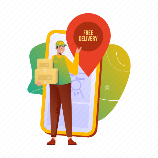 Delivery, service, package, courier, order, shipping, box illustration - Download on Iconfinder