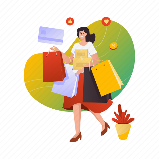Shopping, big sale, ecommerce, shop, buy, happy, hot deal illustration - Download on Iconfinder