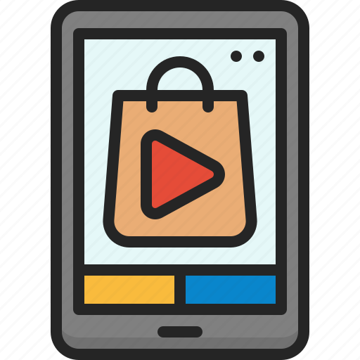 Shopping, review, product, video, rating, testimonial, play icon - Download on Iconfinder