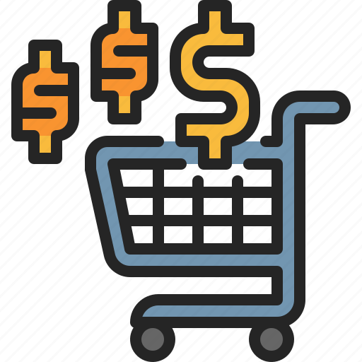 Shopping, trolley, cart, money, pay, spending icon - Download on Iconfinder