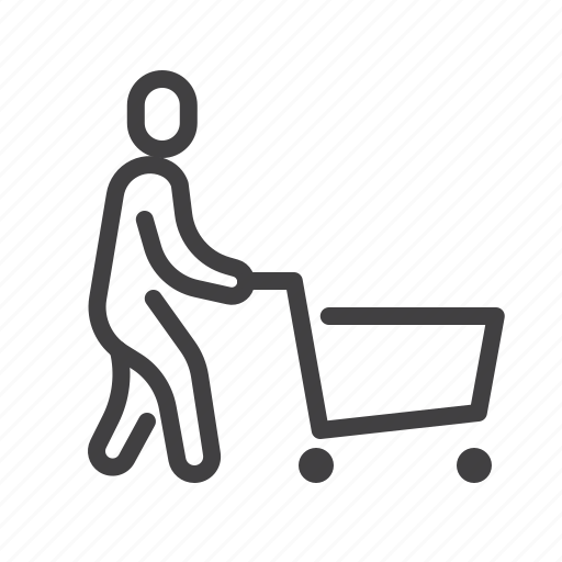 Shopping, online, ecommerce, cart, male, buy icon - Download on Iconfinder