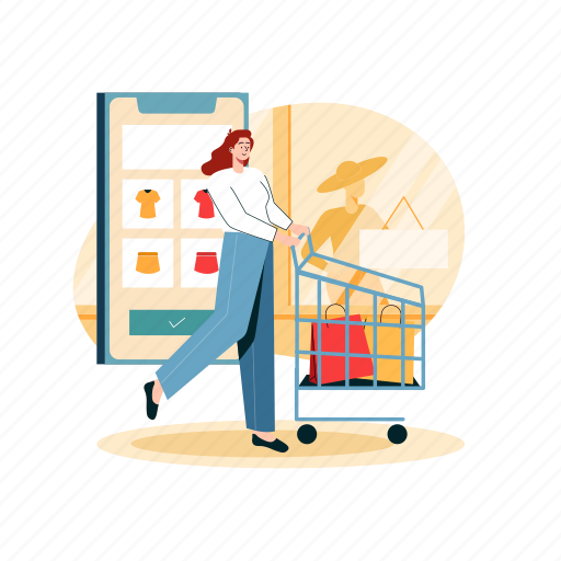 Ecommerce, shopping, cart, online shop illustration - Download on Iconfinder