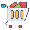 commerce, retail, trolley, supermarket, purchase