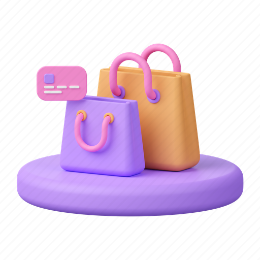 Card-payment, purchase, payment, bag, shopping, transaction, ecommerce 3D illustration - Download on Iconfinder