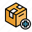 add, boxes, package, product, unbox, warehouse 