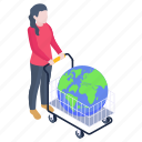 worldwide shopping, global shopping, global purchase, shopping cart, shopper 