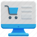 computer, purchase, online, shop, shopping, sale, store, 3d, element 