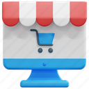 ecommerce, computer, online, shop, shopping, sale, store, 3d, element 
