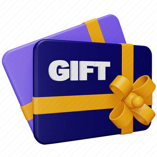 Gift, card, shopping, present, coupon, buy, voucher 3D illustration - Download on Iconfinder