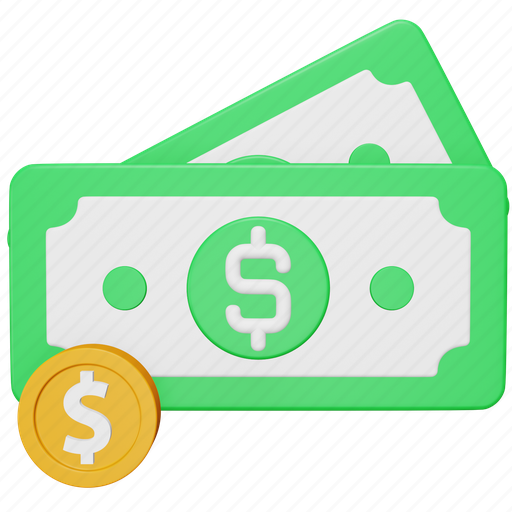 Money, shopping, cash, dollar, payment, amount, currency 3D illustration - Download on Iconfinder