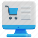 computer, purchase, online, shop, shopping, sale, store, 3d, illustration 