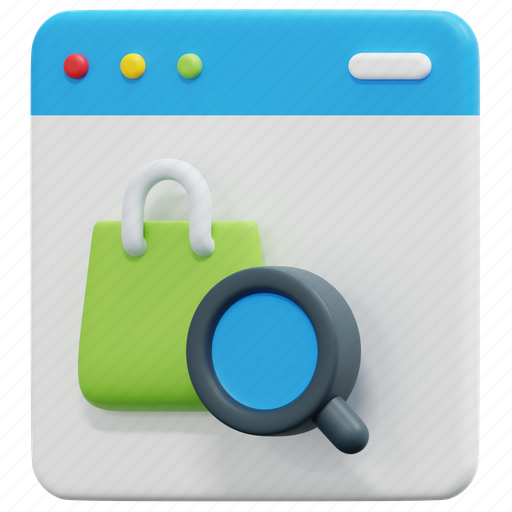 Search, web, online, shop, shopping, sale, store 3D illustration - Download on Iconfinder