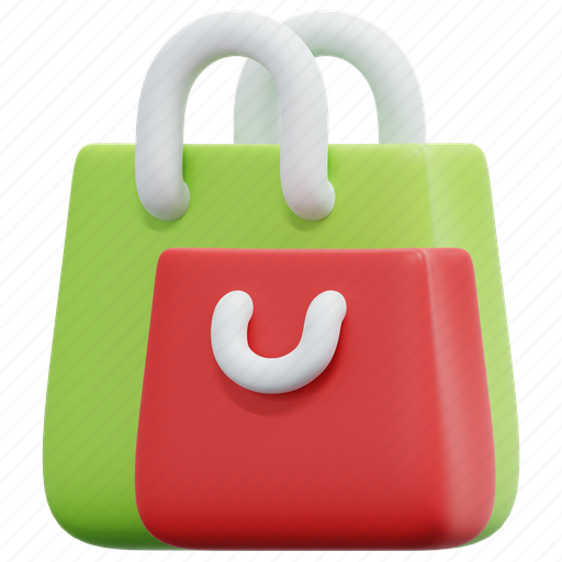 Shopping, bag, online, shop, sale, purchase, 3d 3D illustration - Download on Iconfinder