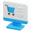 computer, purchase, online, shop, shopping, sale, store, 3d, object 