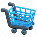 shopping, cart, online, shop, sale, purchase, 3d, object