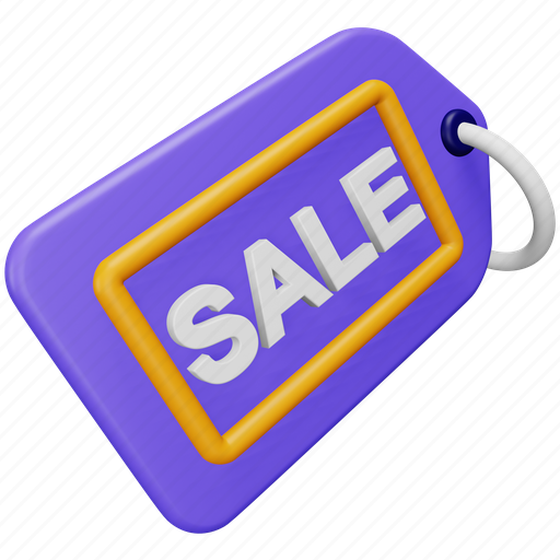 Sale, tag, shopping, shop, discount, price, label 3D illustration - Download on Iconfinder