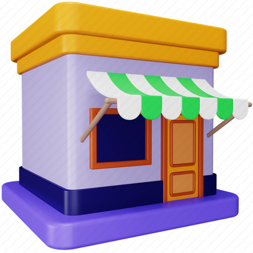 Shop, shopping, market, building, store, webshop, real estate 3D illustration - Download on Iconfinder