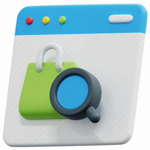 Search, web, online, shop, shopping, sale, store 3D illustration - Download on Iconfinder
