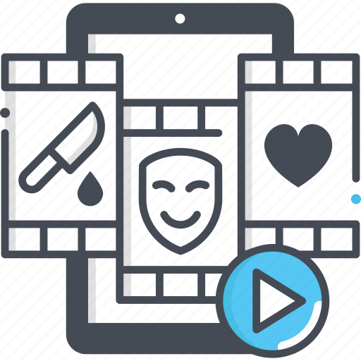 Genres, mobile, movies, crime, romance icon - Download on Iconfinder