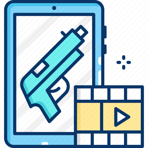 Action movie, action, movie, mobile app, gun icon - Download on Iconfinder