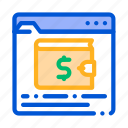 electronic, internet, wallet icon