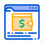 electronic, internet, wallet icon 