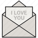 envelope, i love you, letter, love, mail, message, open letters