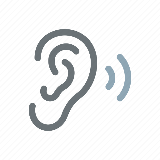 Ear, echo, hear, hearing, listen, listening, sound icon - Download on Iconfinder