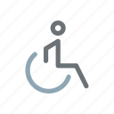 bathroom, crippled, disabled, old, paralised, patient, wheelchair